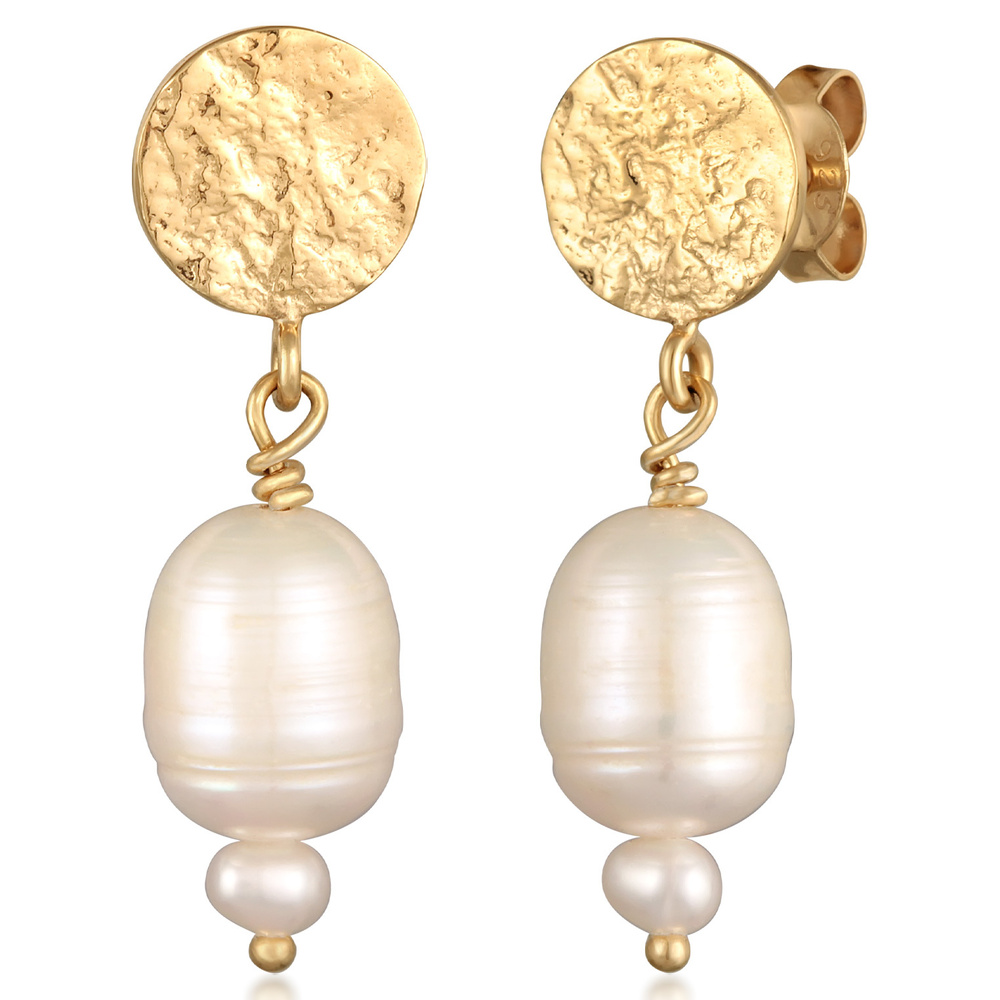 Elli PREMIUM Elli PREMIUM Boucles d'Oreilles Femmes pendentif d'oreilles organique avec Perles Boucles d'oreilles