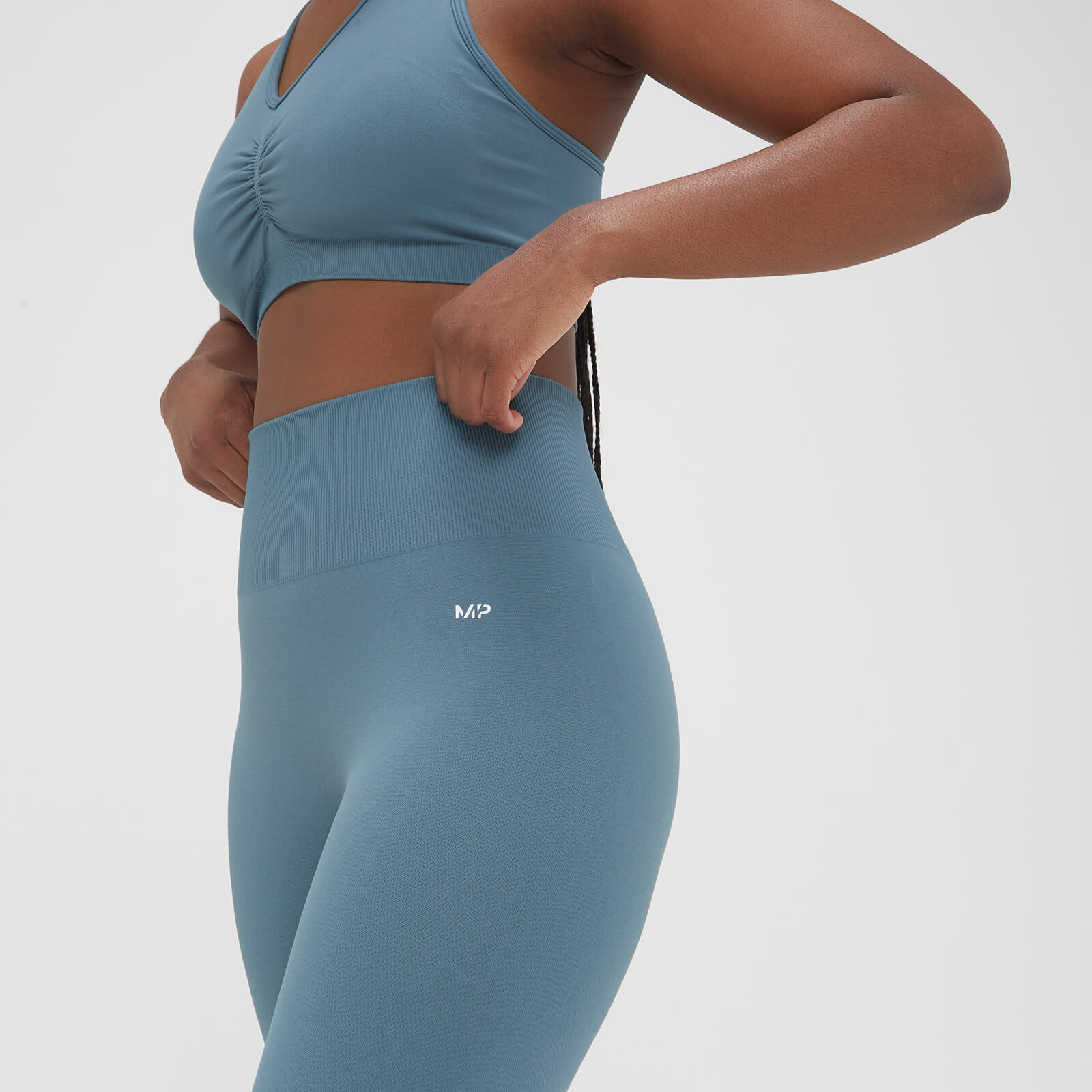 Legging sans coutures délavé MP pour femmes – Bleu galet