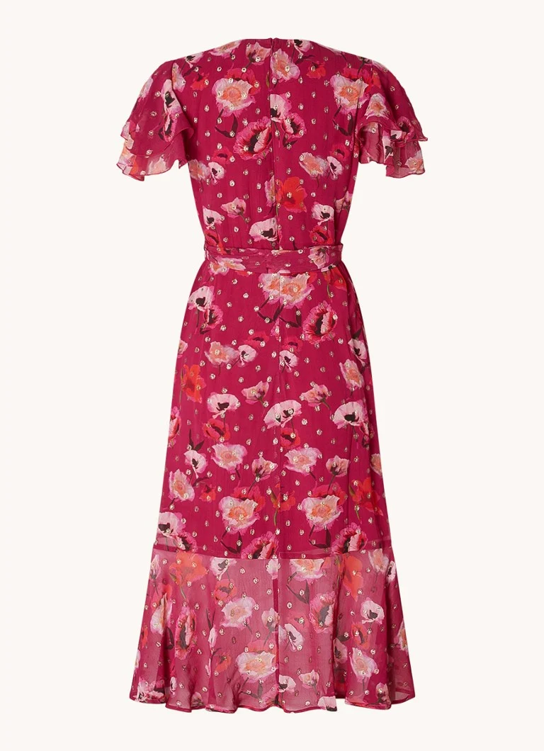 Vestido midi Nadine de Phase Eight, con estampado floral y detalles de lúrex.