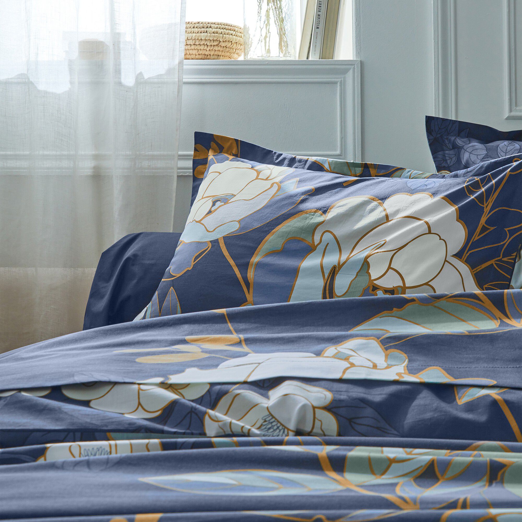 Linge de lit Louise imprimé floral – percale coton