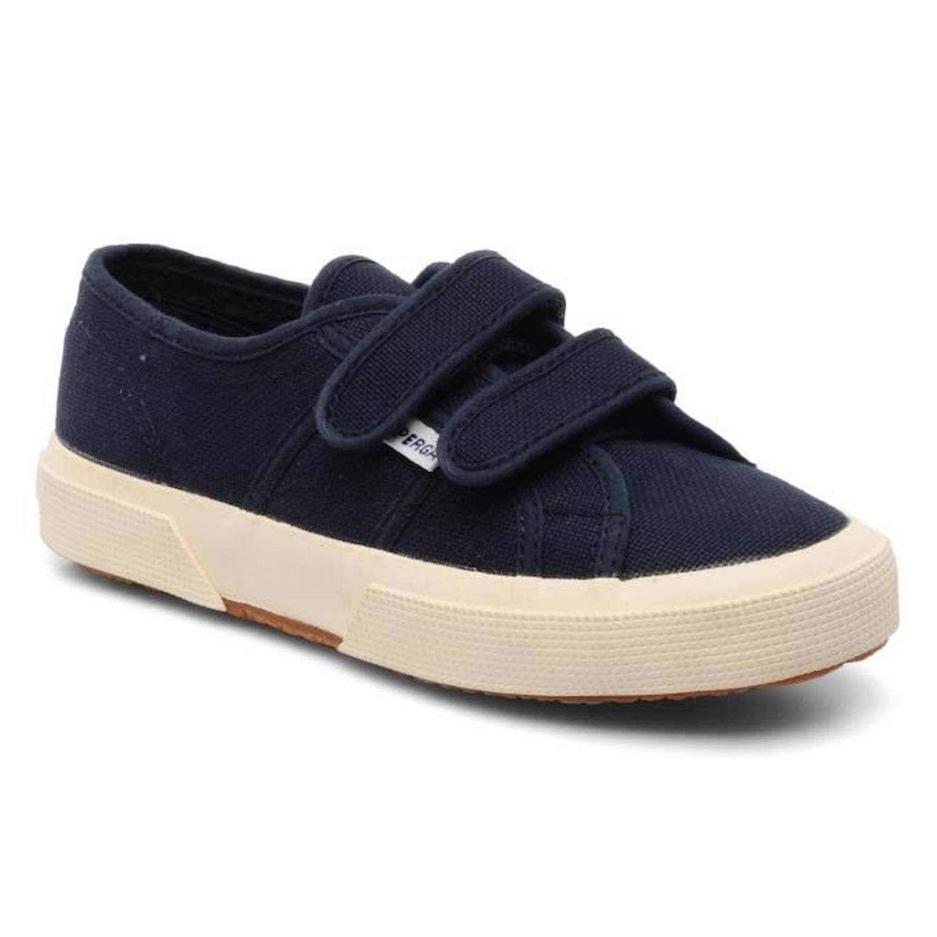 Basket enfant SUPERGA 2750 Marine à scratch bleu
