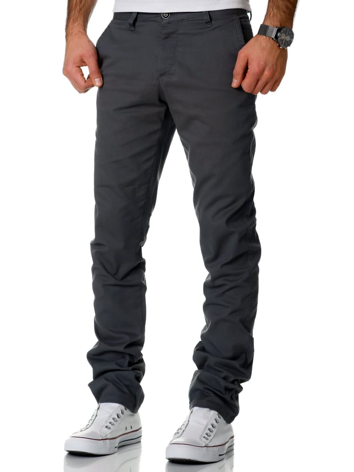 Amaci&Sons Slim Fit Chino mit Stretch WASHINGTON in Anthrazit günstig kaufen