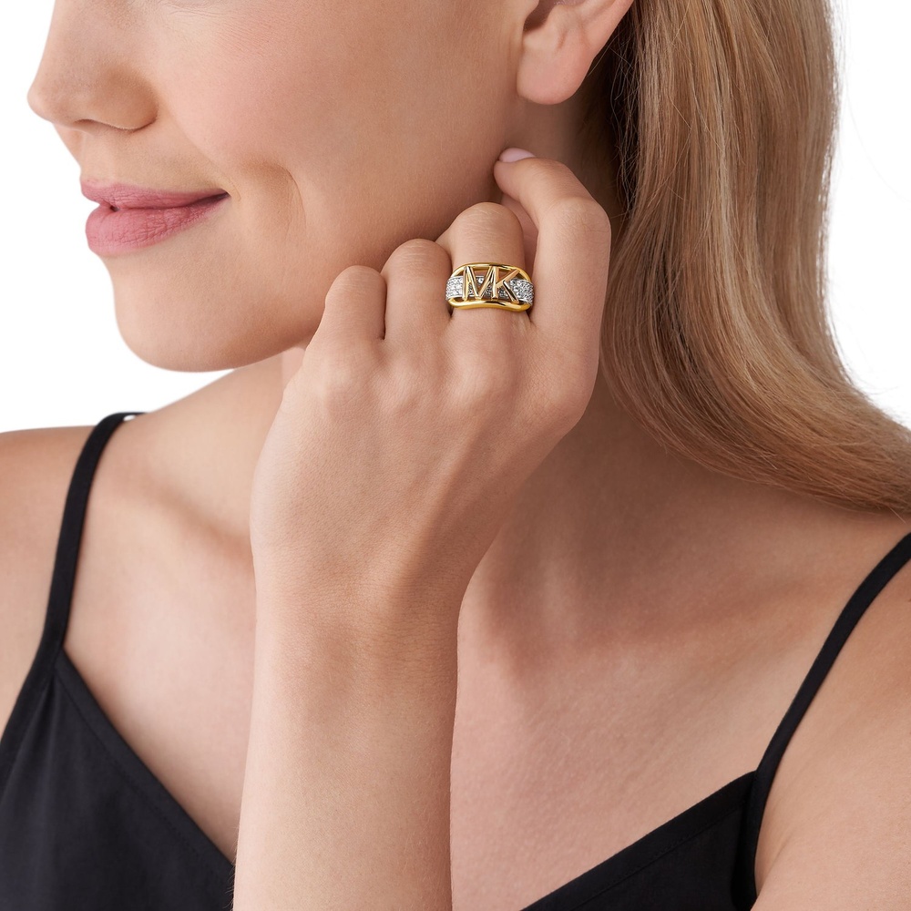 Michael Kors Bague pour femme 925 Argent, 925 Argent bicolore Bague