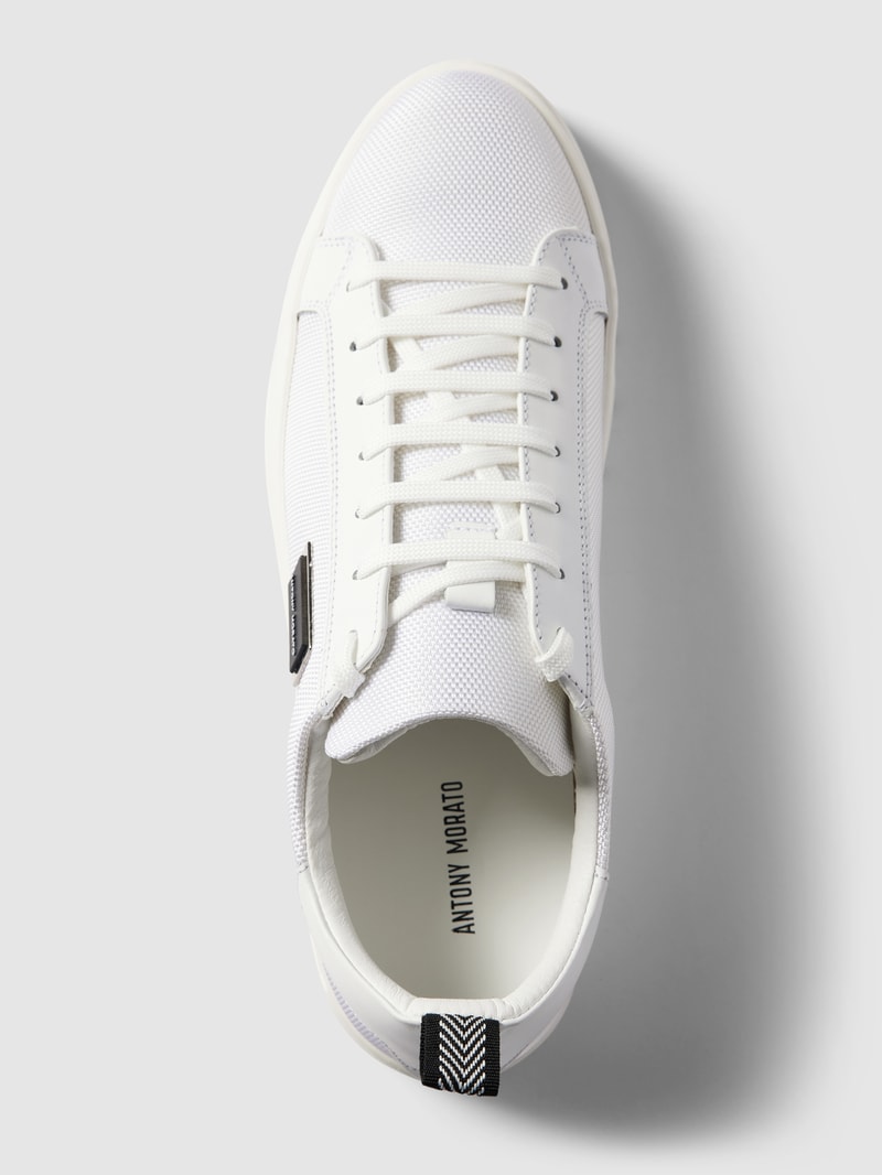 Sneaker mit Logo-Detail Modell 'New Metal' in weiß
