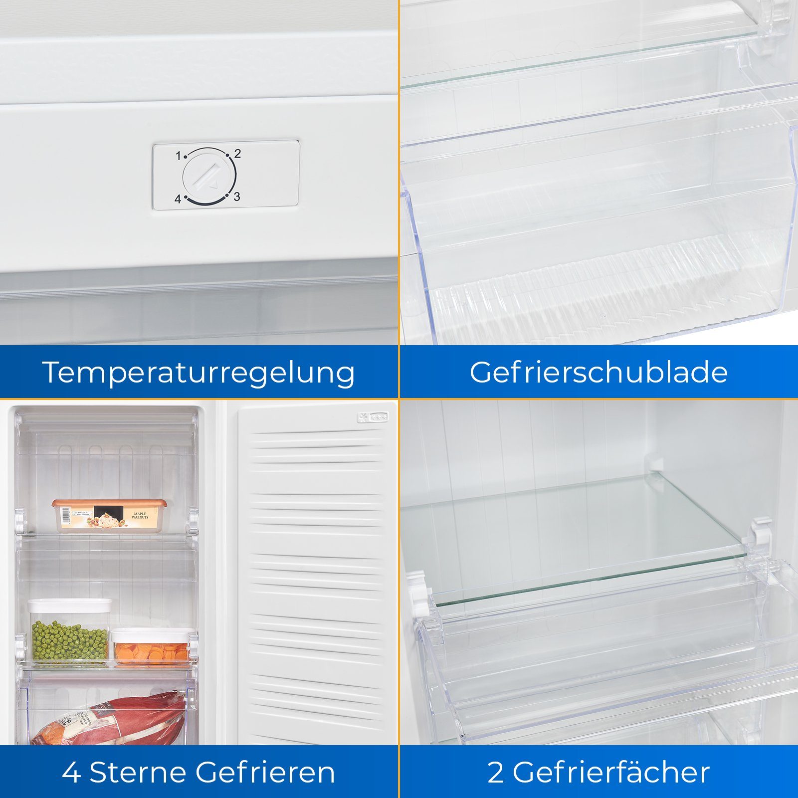 exquisit Gefrierschrank GS5111-330E weiss, 82.5 cm hoch, 45.3 cm breit