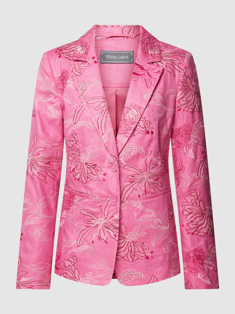 Blazer mit Allover-Print in pink