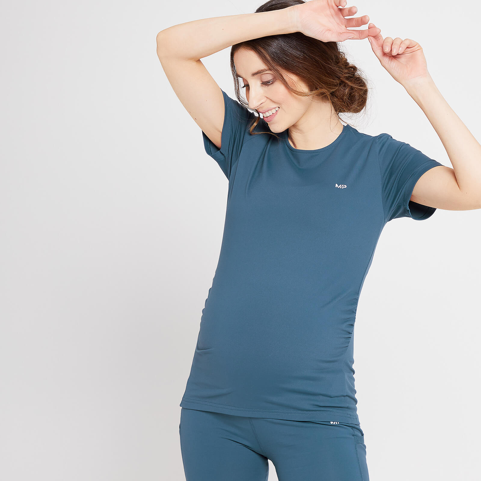 Haut de maternité à manches courtes MP Power pour femmes – Bleu poudré