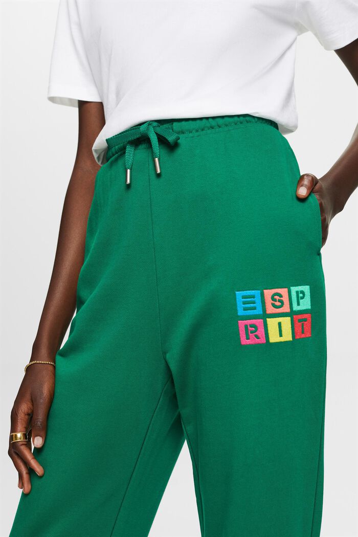 Track Pants aus Bio-Baumwolle mit Logostickerei