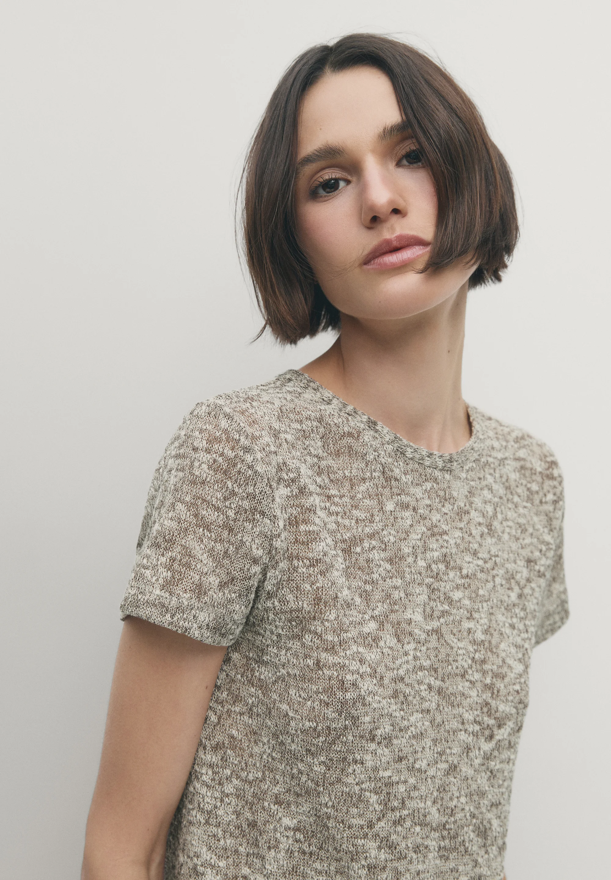 Massimo Dutti TEXTURIZADA MANGA CORTA - Camiseta básica