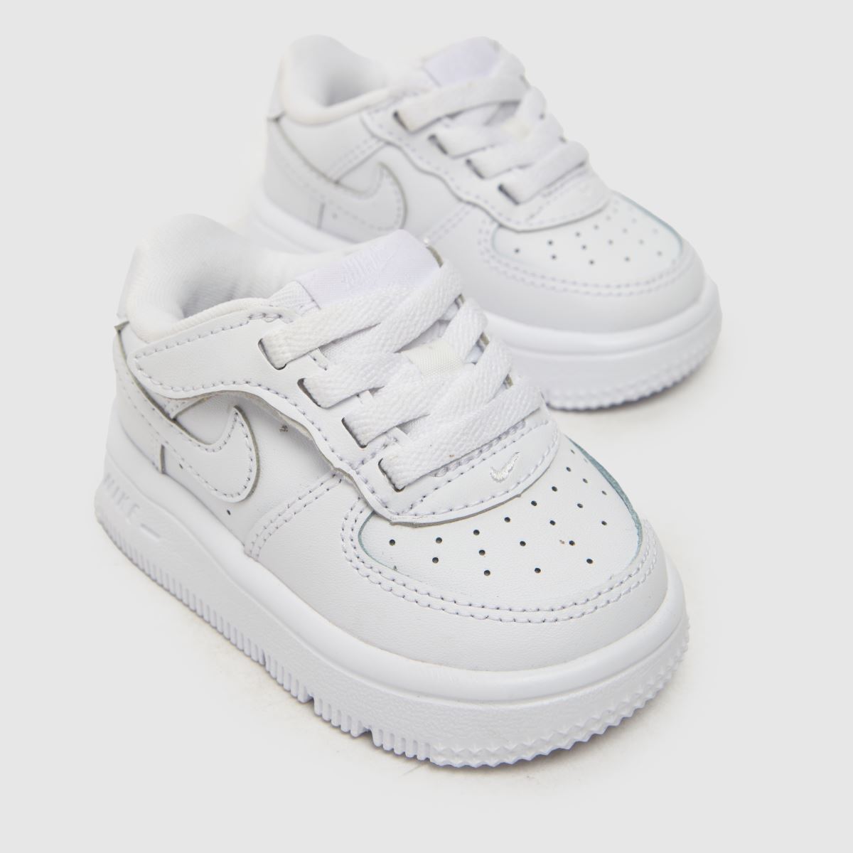 Nike fehér Force 1 Low, könnyen felvehető kisgyermek cipők