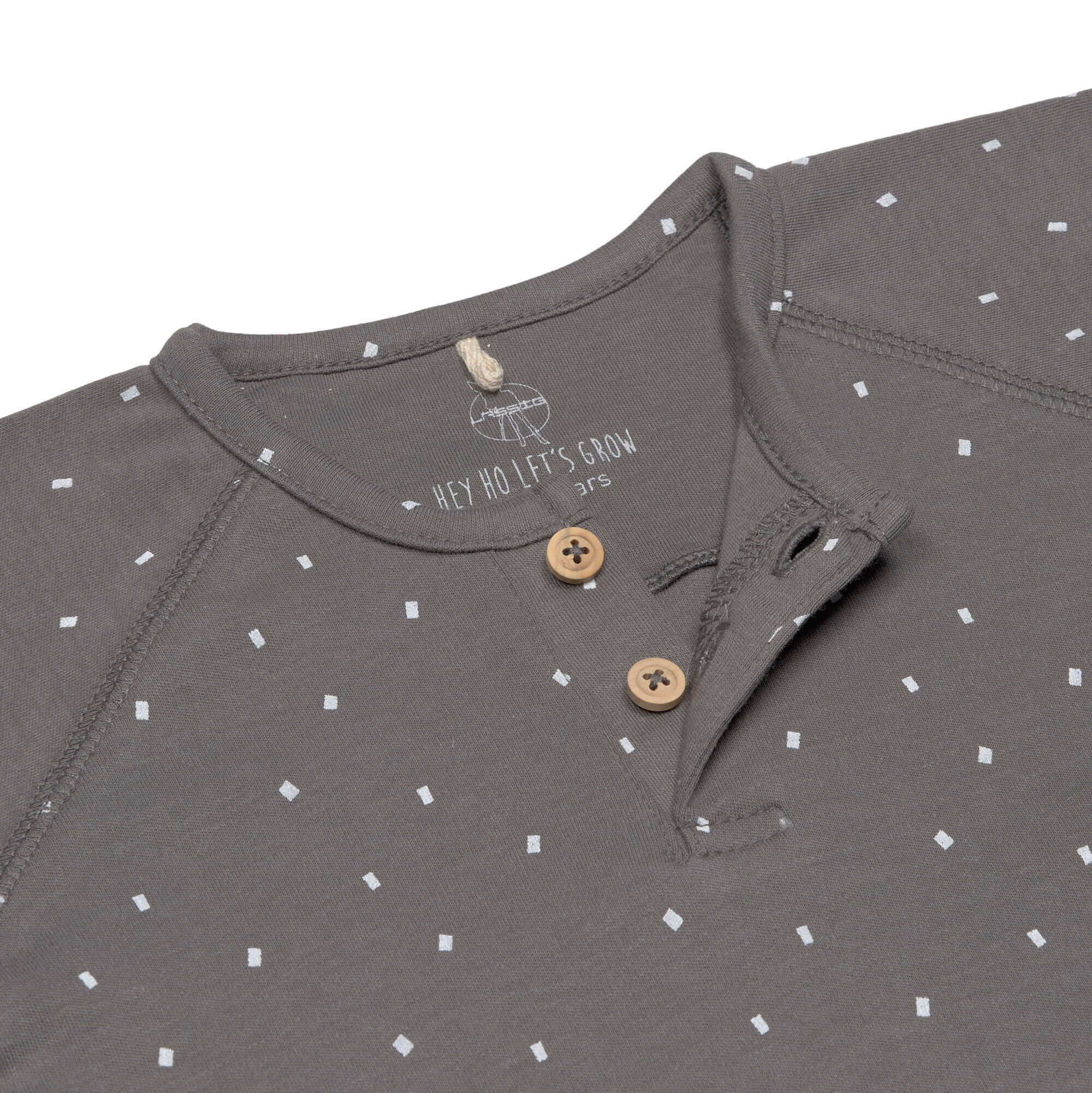 Baby Langarmshirts - Bio Baumwolle, Spots, Anthrazit