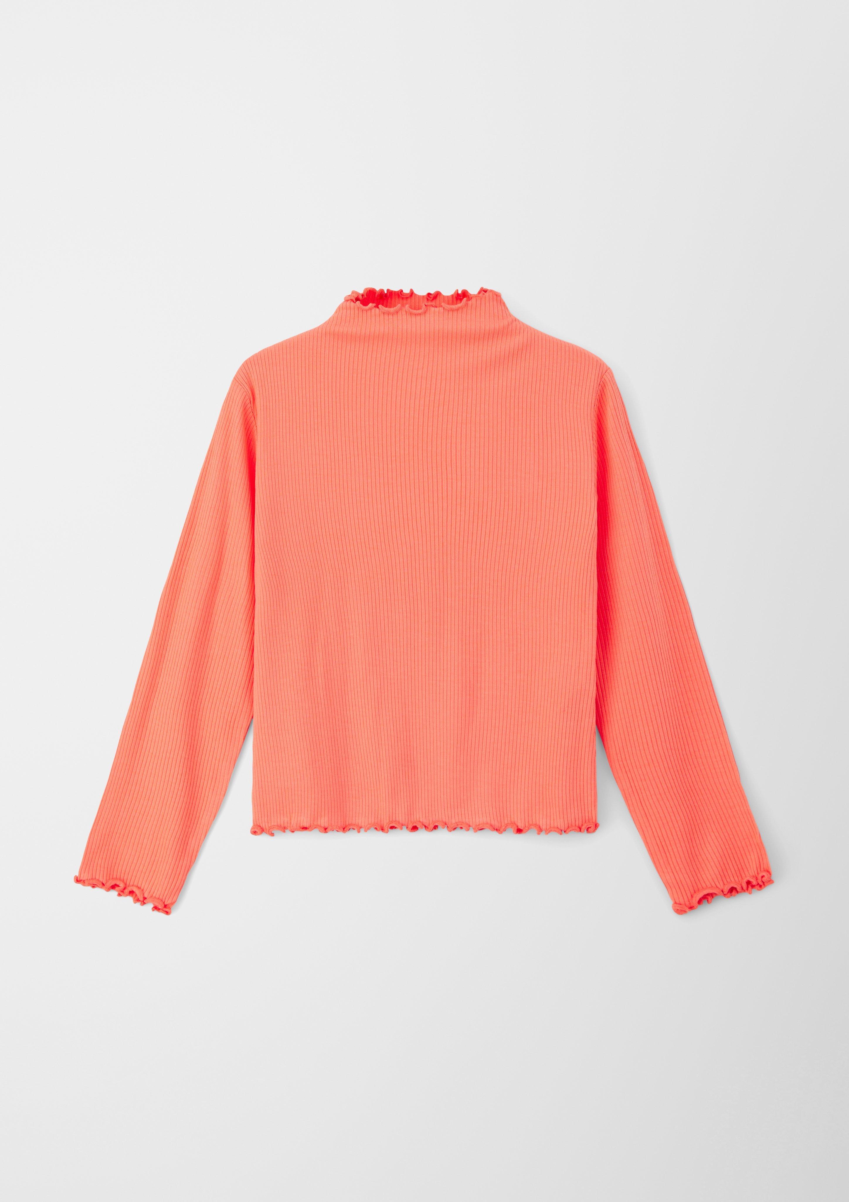 Rippshirt mit Rollsaum  2127378-2034