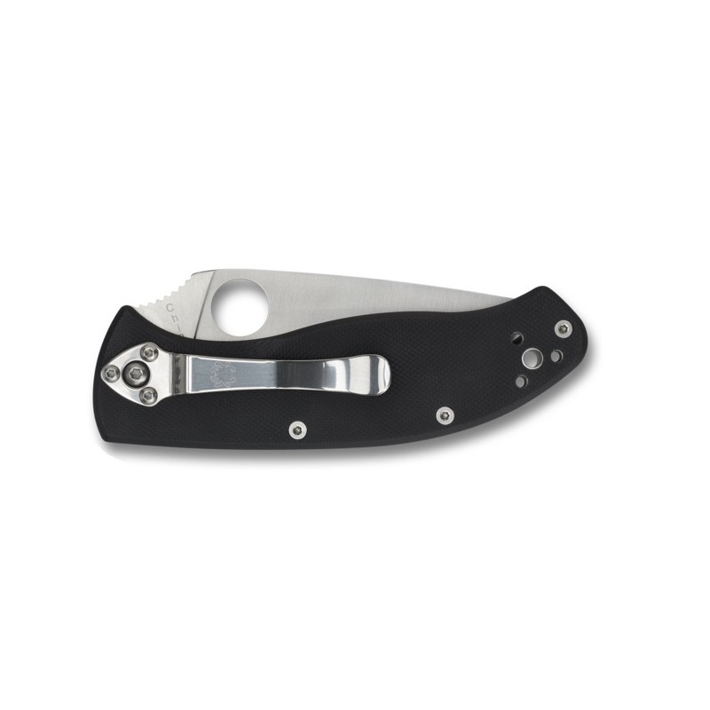 Spyderco Tenacious Tactical Messer, glatte Klinge, militärische Klappmesser.