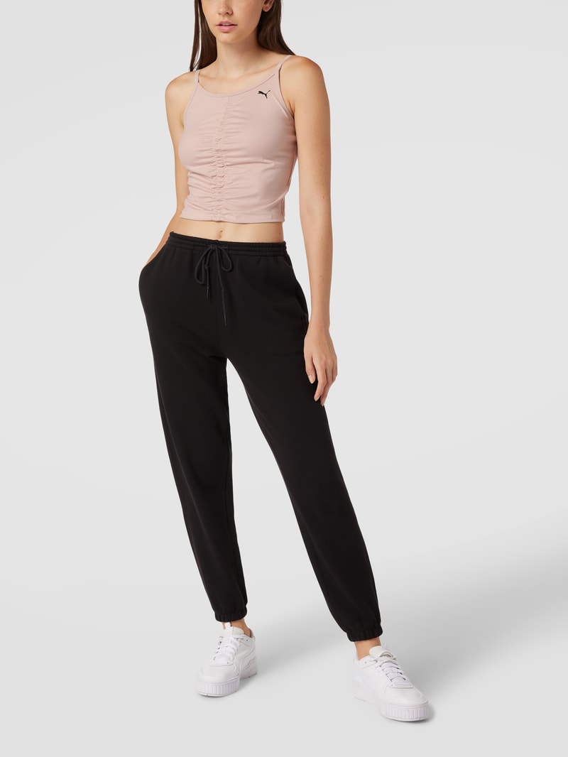 Top mit Label-Detail Modell 'STUDIO FOUNDATION RUCHED' in beige