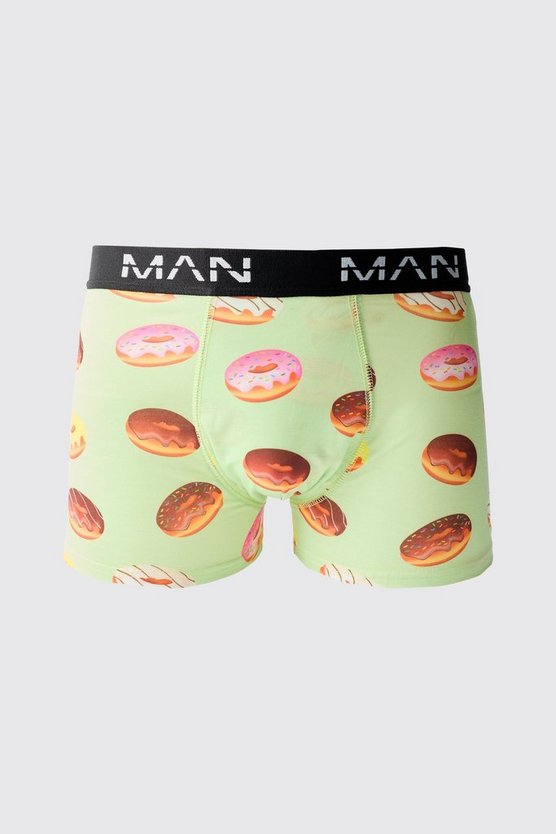 Man Boxershorts mit Doughnut-Print
