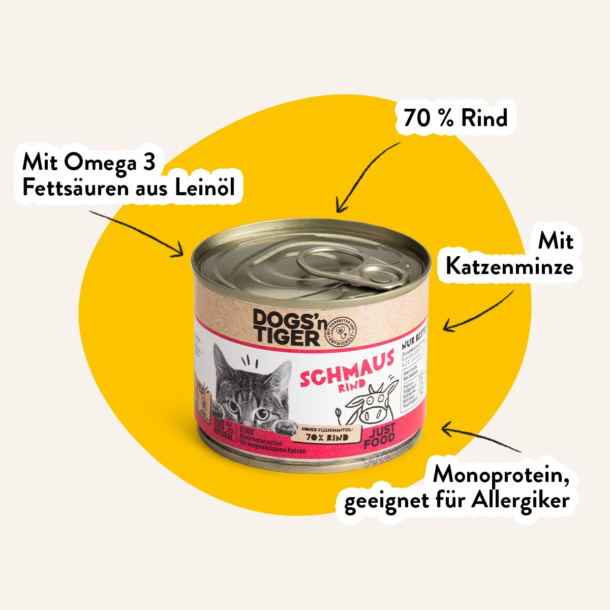 Dogs'n Tiger Schmaus Nassfutter Rind günstig kaufen bei ZooRoyal