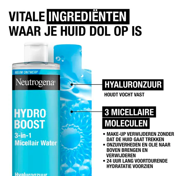 Neutrogena Hydro Boost 3-in-1 Misellivesi 400ml - Kaikille ihotyypeille