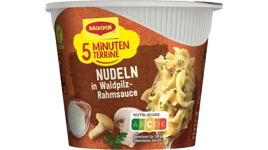 MAGGI 5 Minuten Terrine Nudeln in Waldpilz Sauce 56 g
