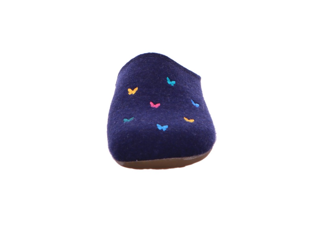 HAFLINGER Hausschuhe blau Farfalline