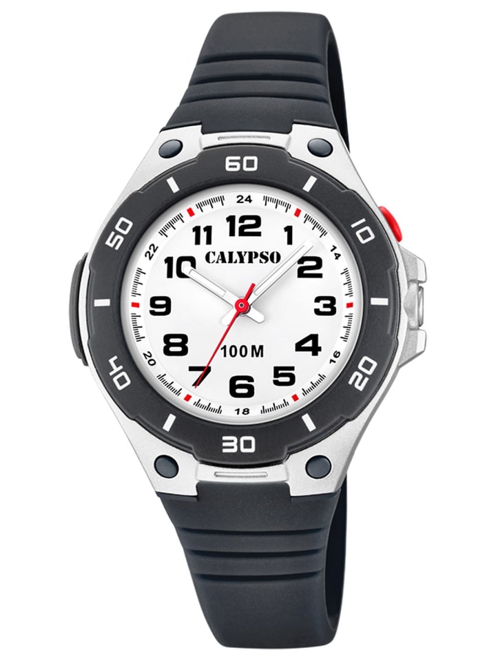 Calypso Kinder- und Jugend-Armbanduhr Schwarz/Weiß 10 bar günstig kaufen onesize