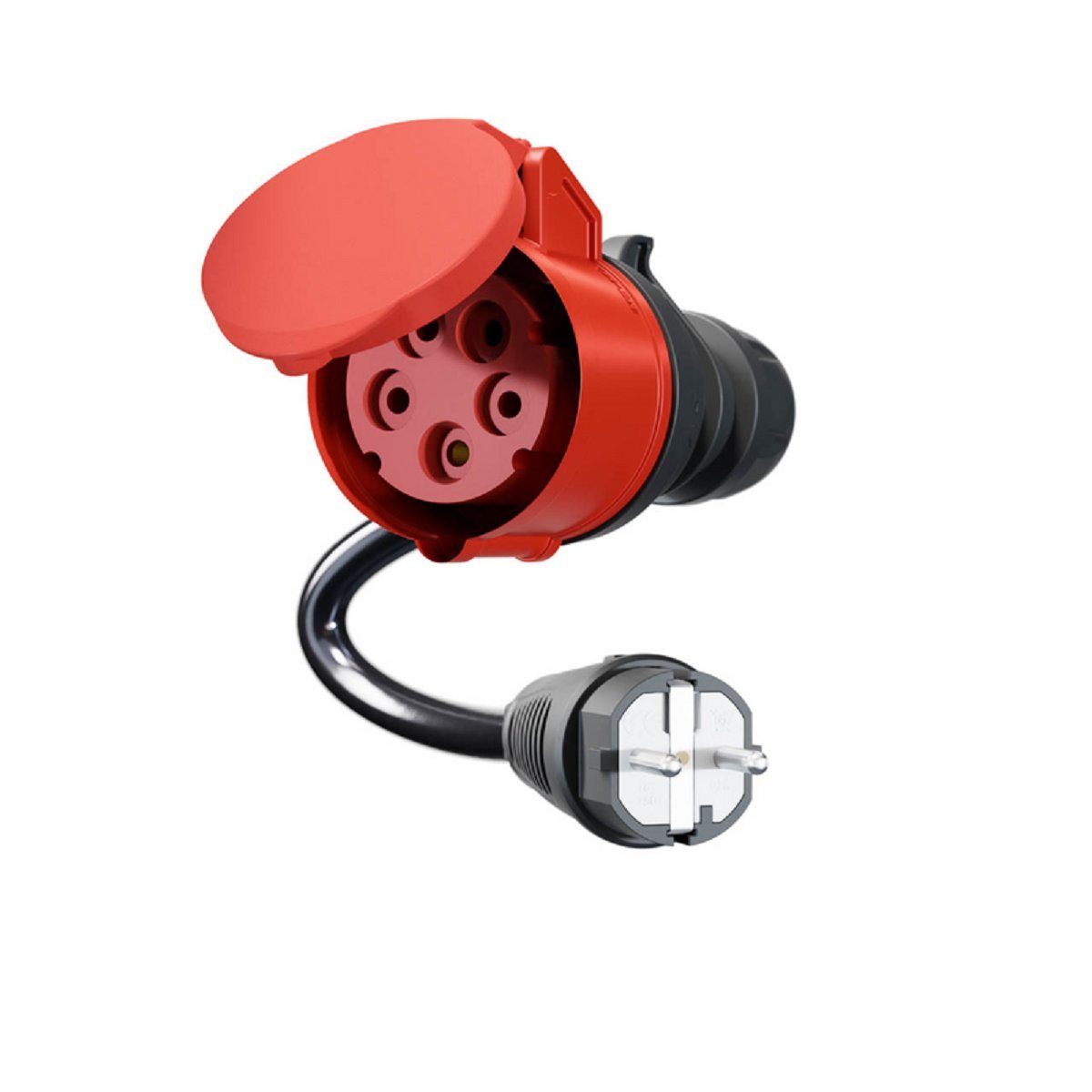 go-e Elektroauto-Ladestation Adapter Gemini flex 11 kW auf Haushaltssteckdose, 3, 1-St.