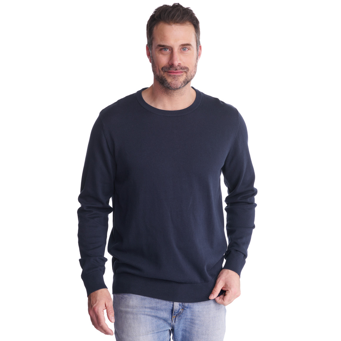 Herren Feinstrickpullover mit Rundhals