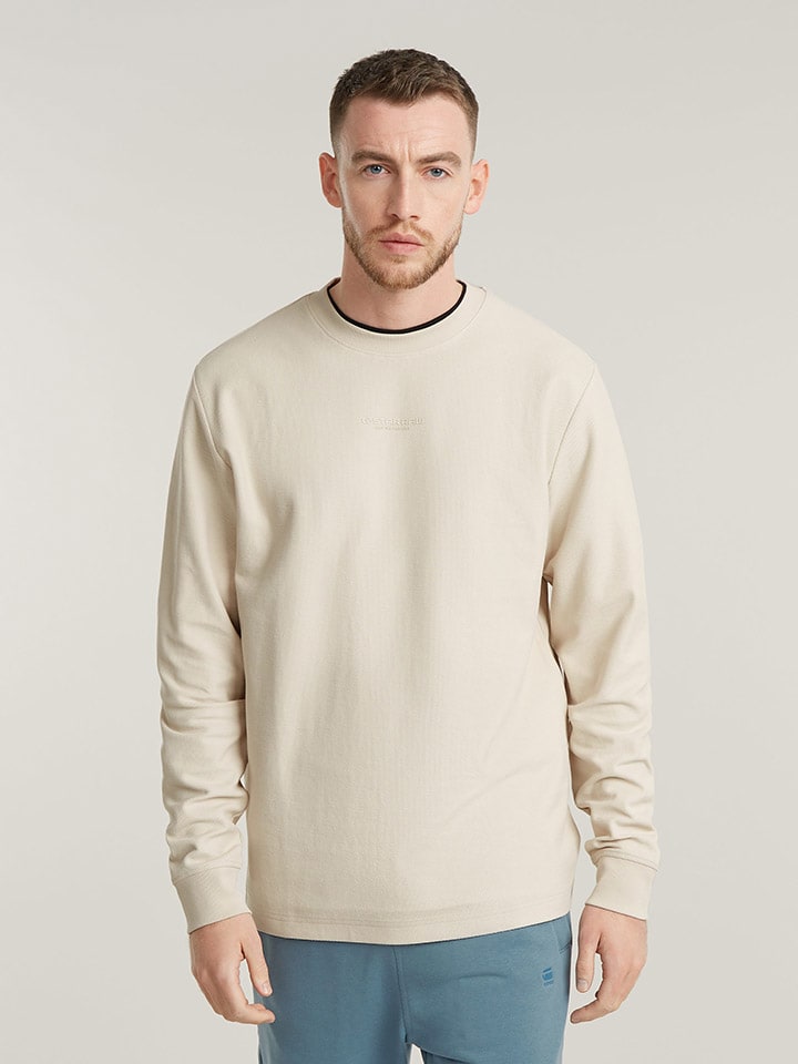 G-Star Sweatshirt in Creme günstig kaufen