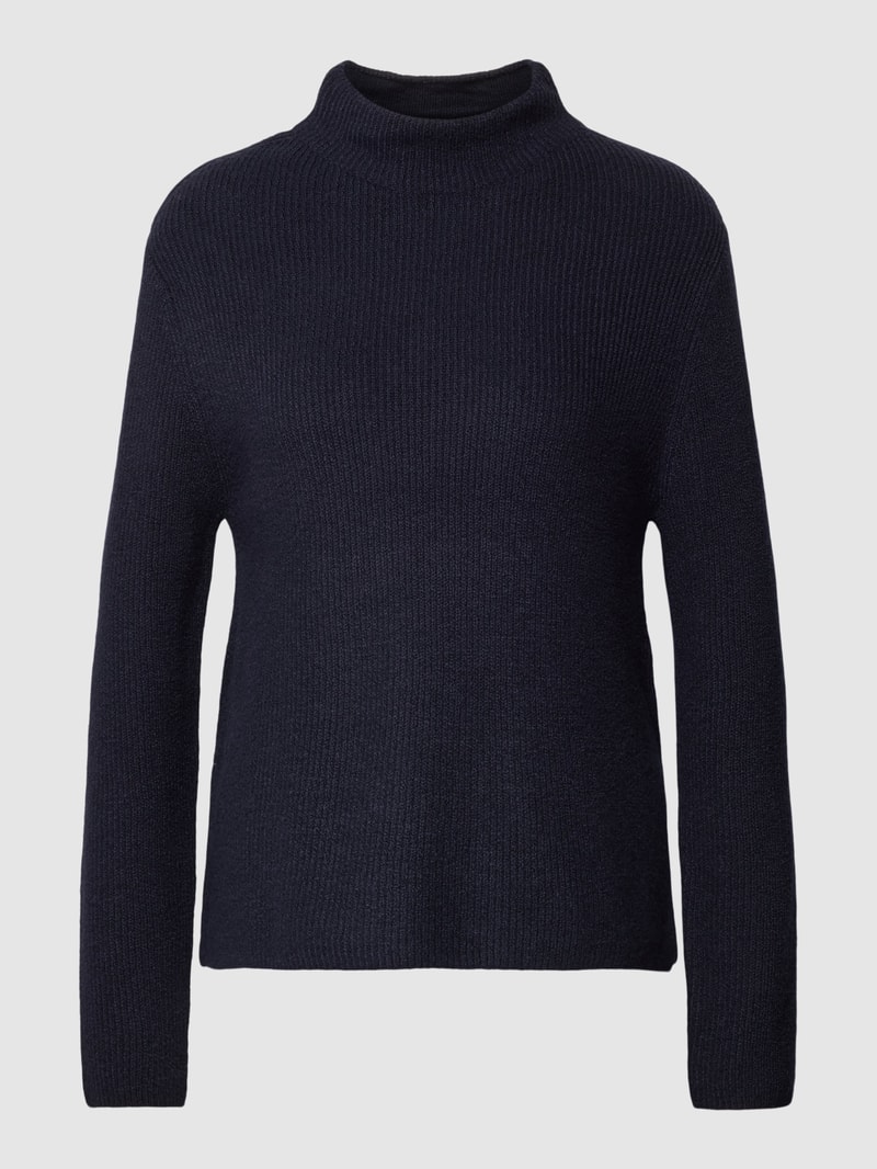 Strickpullover mit Turtleneck in marineblau