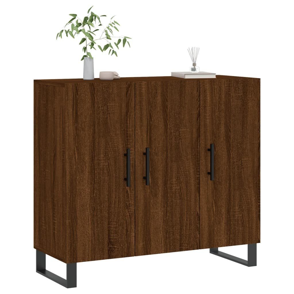 vidaXL Sideboard Sideboard Braun Eichen-Optik 90x34x80 cm Holzwerkstoff (1 St)
