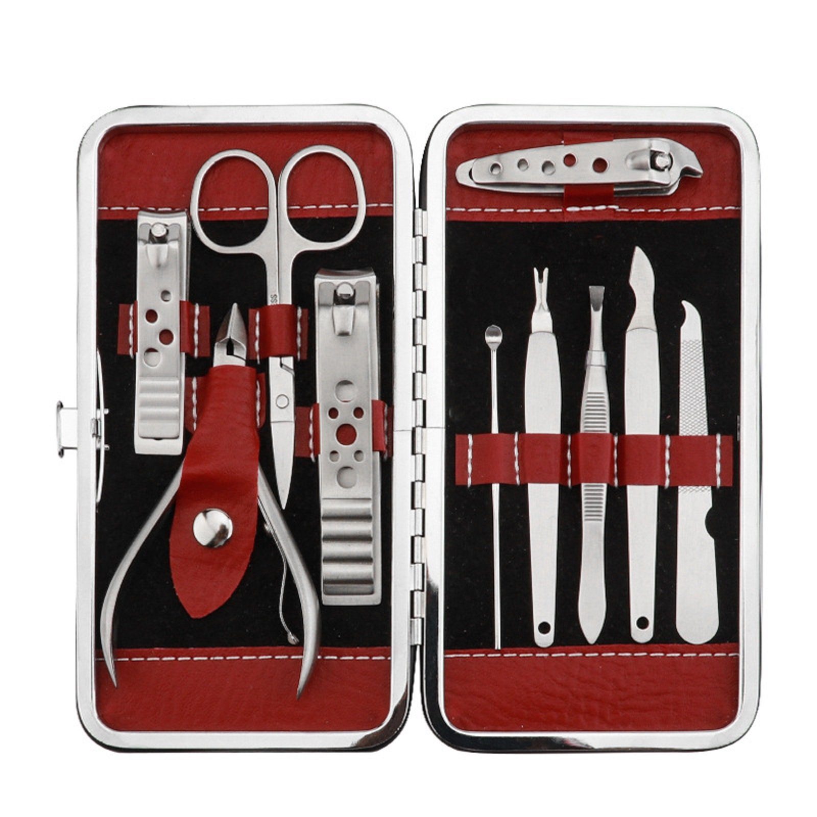 COOL-i ® Maniküre-Pediküre-Set, 10pcs Maniküre Pediküre Set Reisepflege Kit mit schöner Box