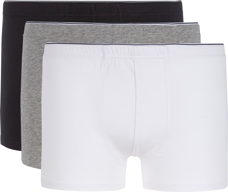 Trunks mit elastischem Bund im 3er-Pack in graphit