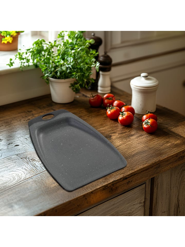Stoneline Schaufel Schneidebrett 32x23 cm Set 2-teilig in Schwarz günstig kaufen onesize