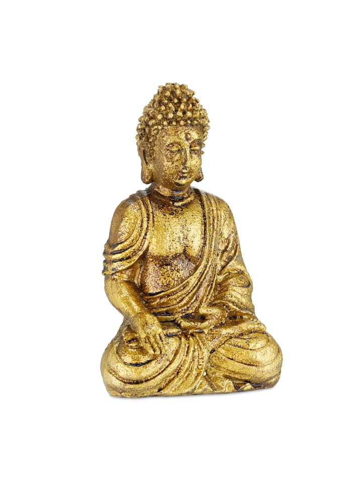 relaxdays Buddha-Figur in Gold günstig kaufen onesize
