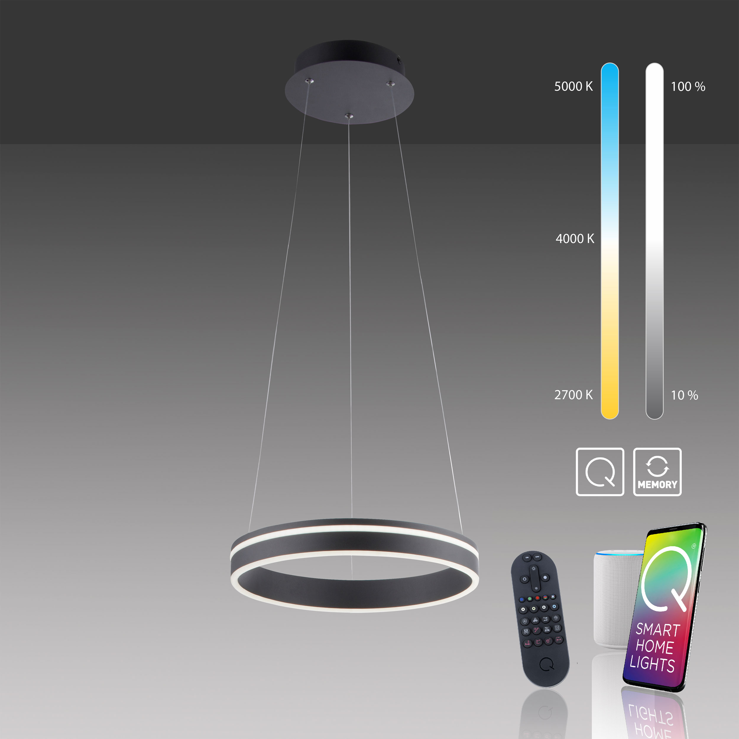 QLED-Pendelleuchte 1flg