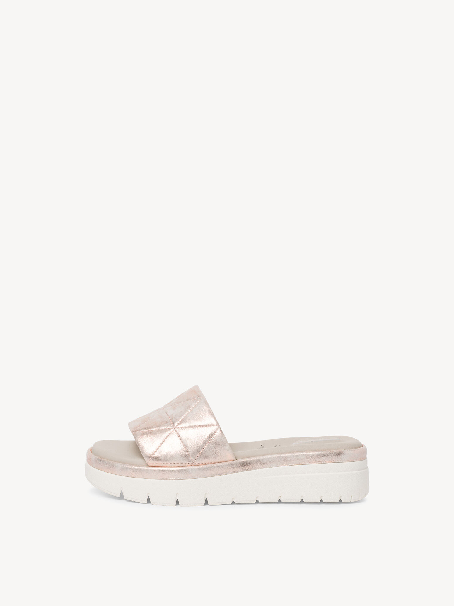 Mule en cuir - métallique