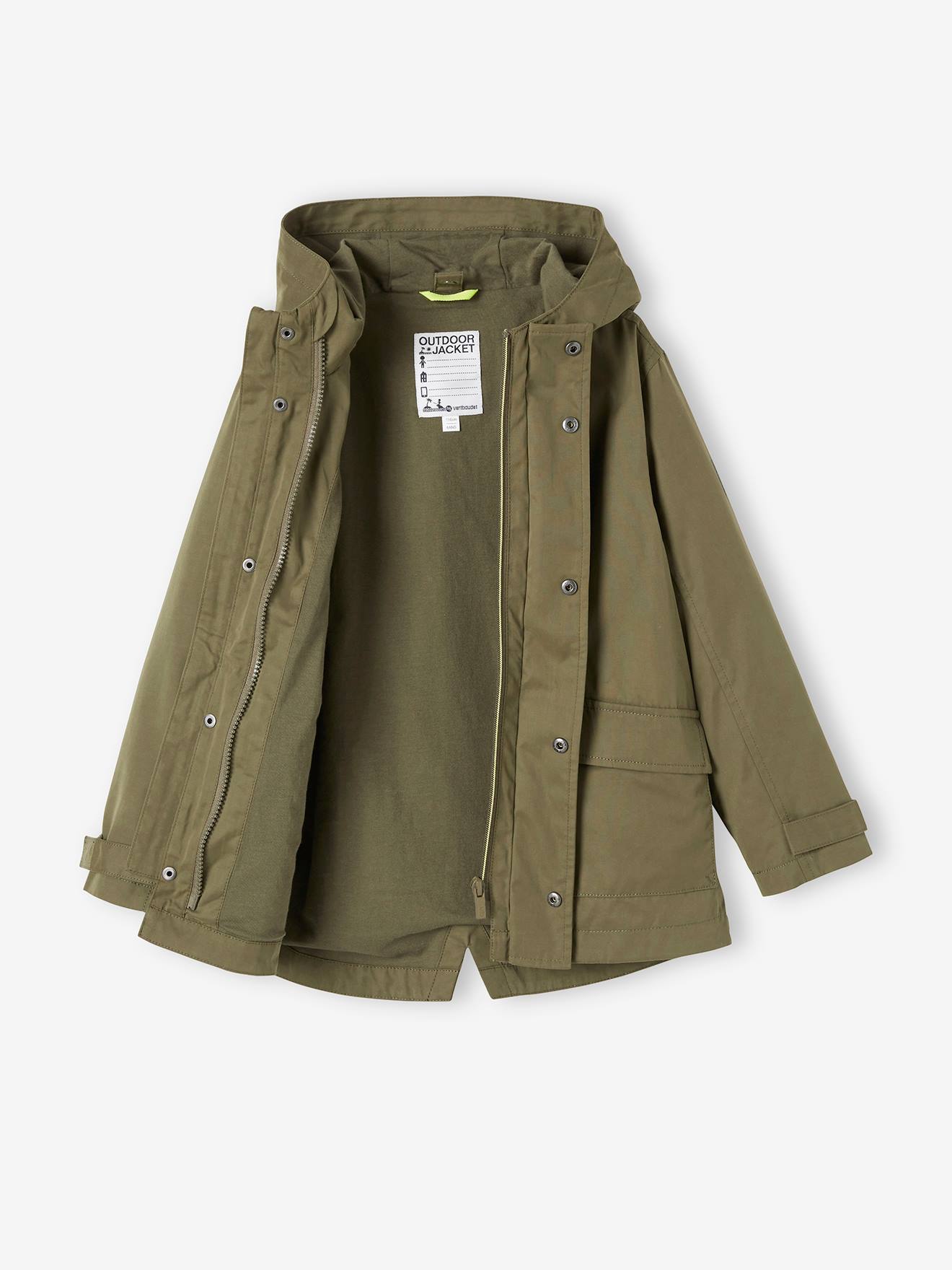 Parka 3 en 1 garçon mi-saison bleu grisé