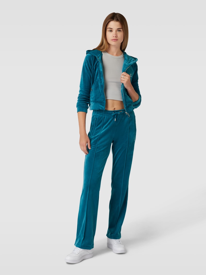 Sweatpants mit Strasssteinbesatz Modell 'TINA' in petrol