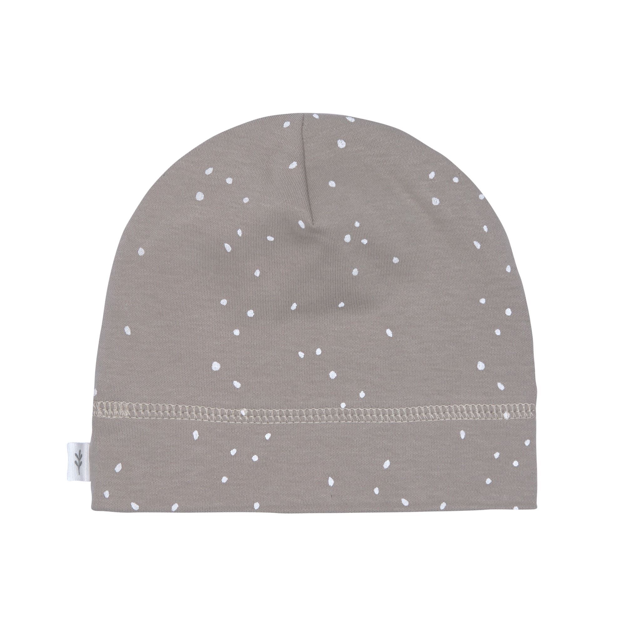 Beanie Baby - Bio Baumwolle, Punkte, Grau