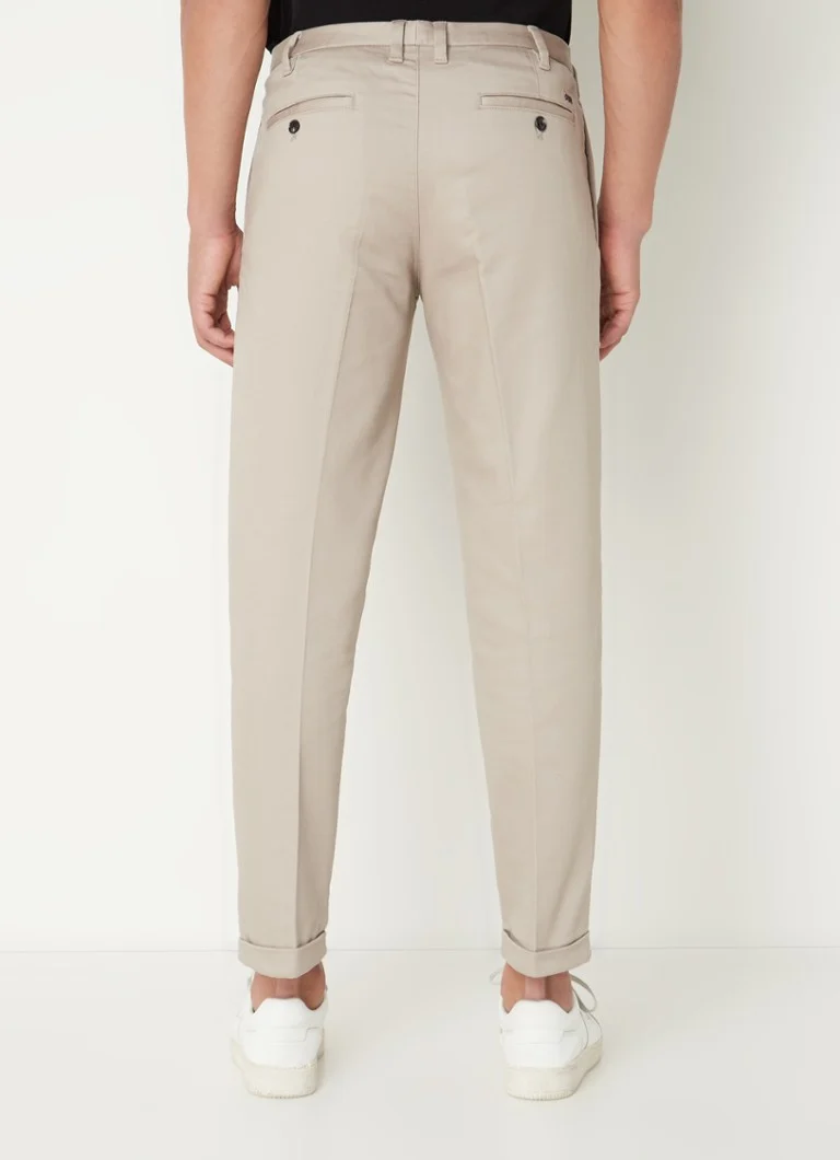 Pantaloni chino drepți Emporio Armani cu buzunare laterale