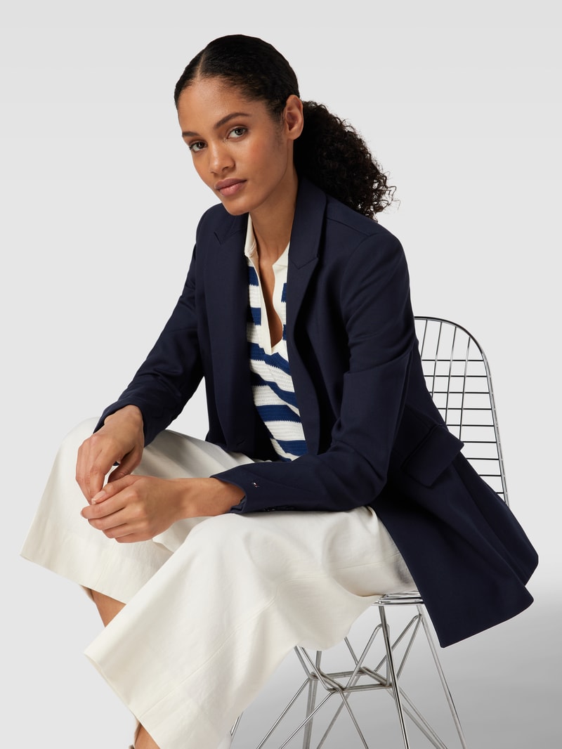 Blazer mit doppelreihiger Knopfleiste in marineblau