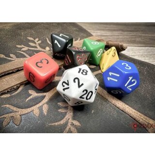 Nostalgia Opaque GM & Beginner Player Polyhedral 7-Die Set