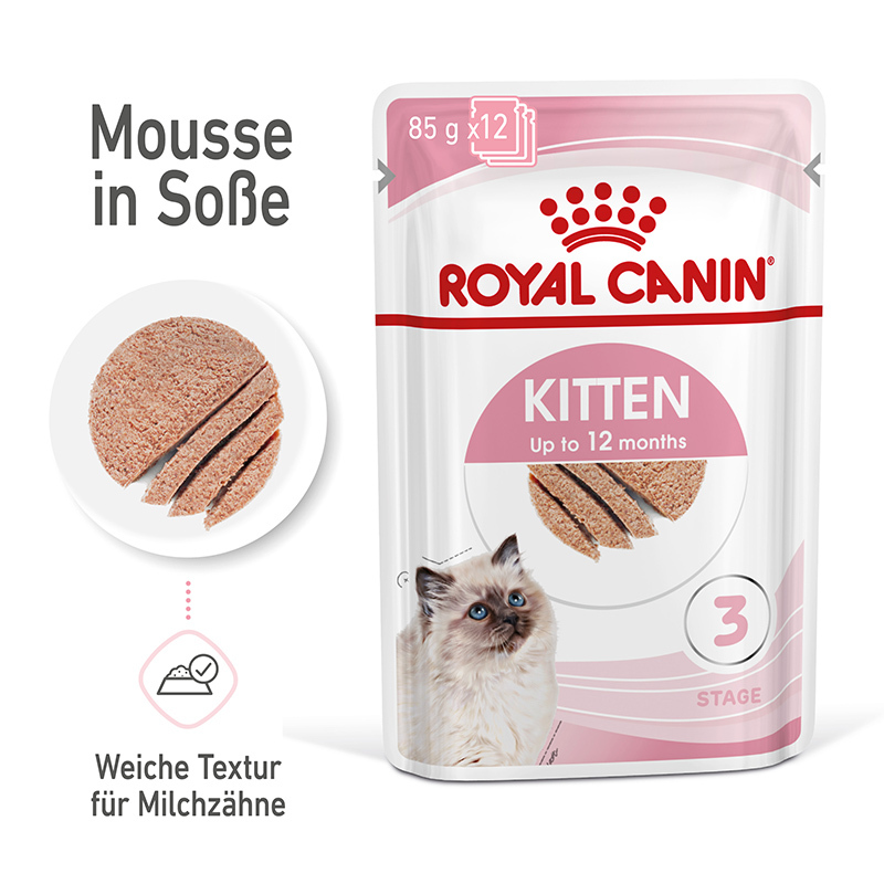 ROYAL CANIN Nassfutter ROYAL CANIN Kitten 12x85g Paté / Pastete/ Mousse