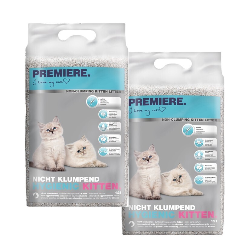 PREMIERE Katzenstreu PREMIERE Hygienic Kitten 2x12 l