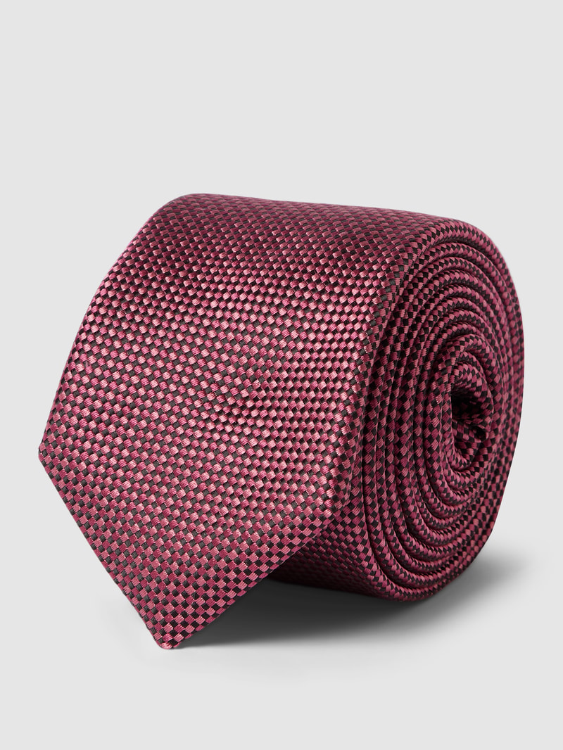 Krawatte mit Strukturmuster in fuchsia