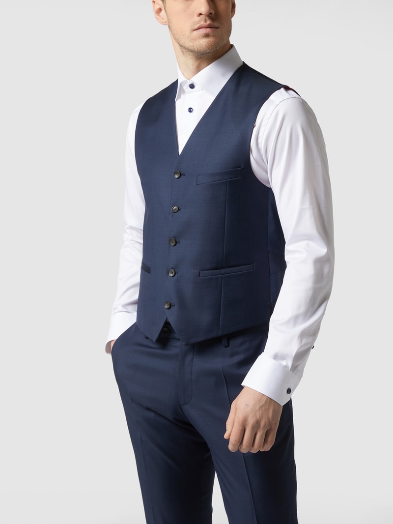 Slim Fit Weste aus Schurwolle - 'Savile Row' in blau