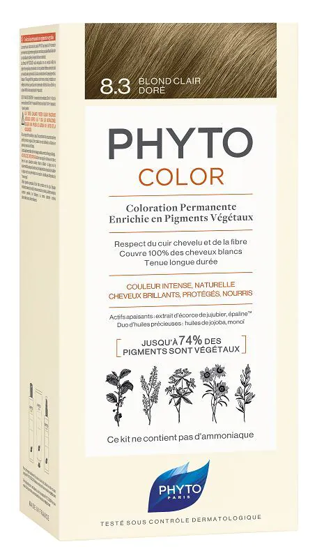 Phyto Phytocolor plaukų dažai, 8.3 Šviesiai auksinė blondinė