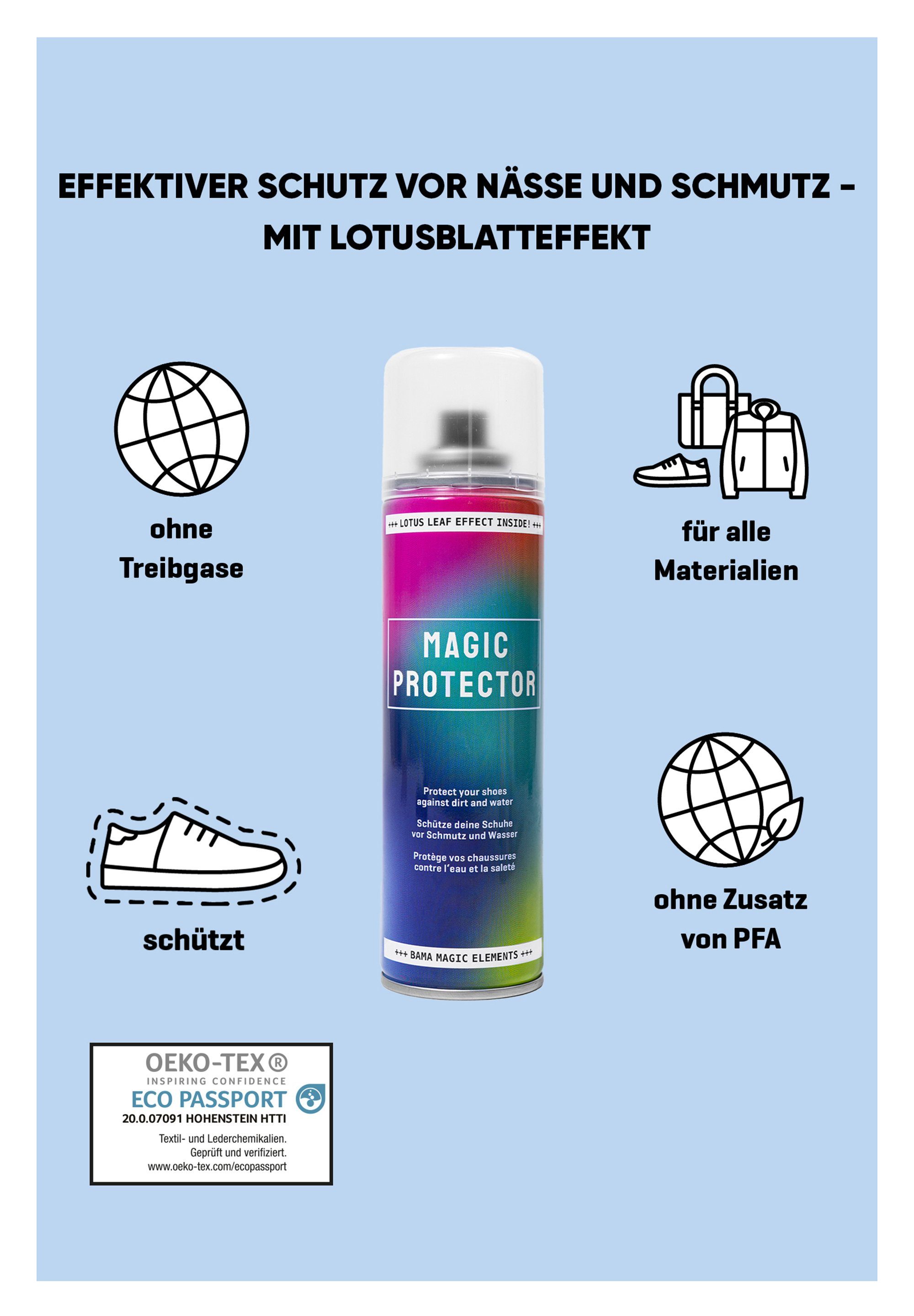 BAMA Group Bama Magic Protector Schuh-Imprägnierspray, hochwirksames Imprägnierspray für alle Schuhe und Materialien