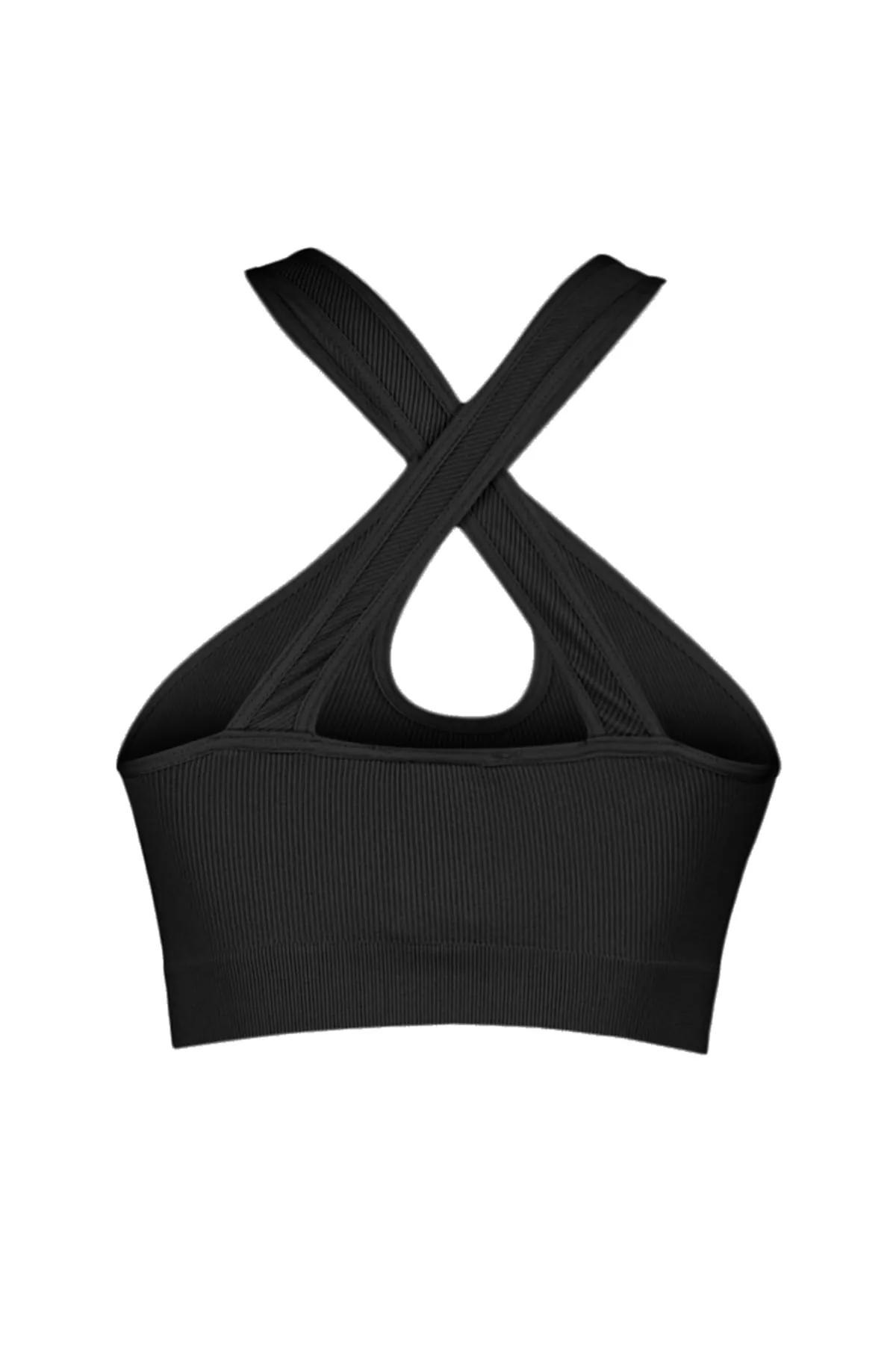 Trendyol Collection  Schwarzer nahtloser/nahtloser, leicht stützender/formender gestrickter Sport-BH TWOAW23SS00002