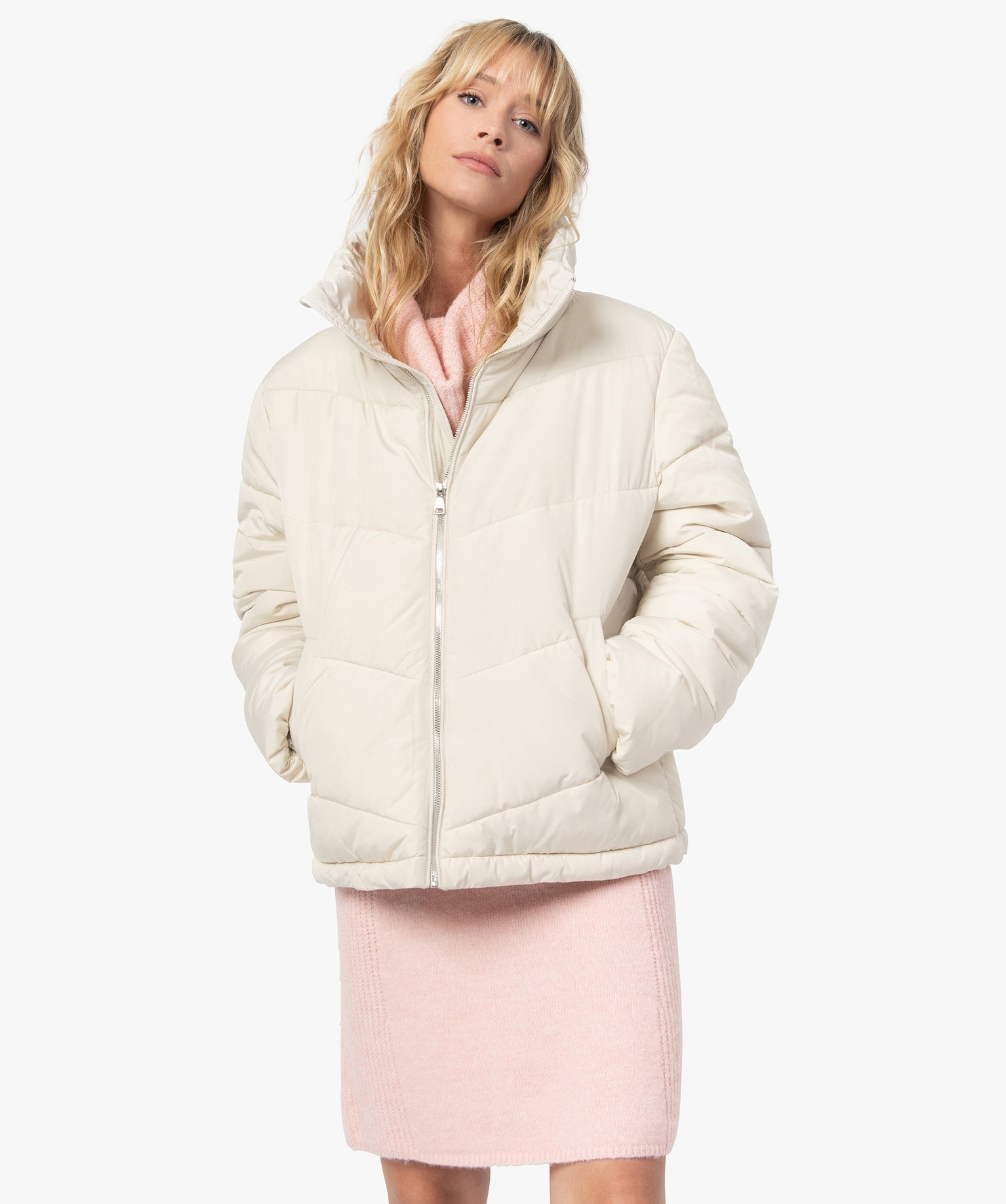 Doudoune femme à large col montant | GEMO