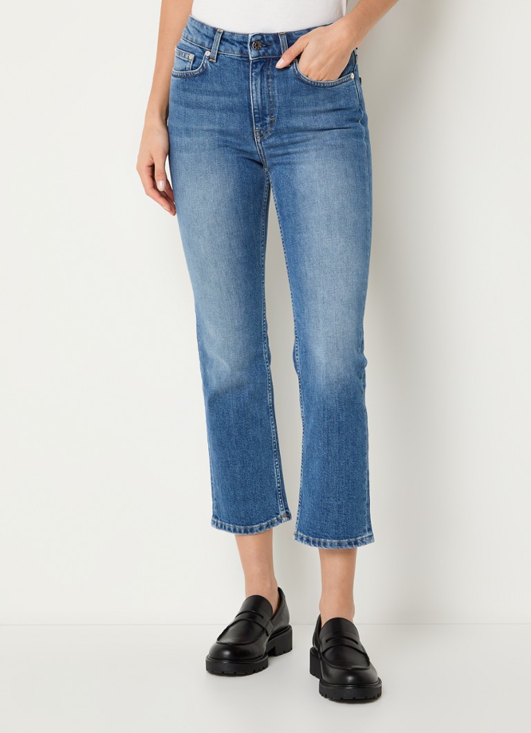 Jeans cropped a vita alta e vestibilità slim di Filippa K, lavaggio medio